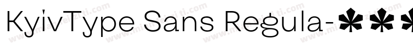 KyivType Sans Regula字体转换